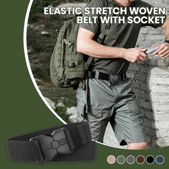 Elastic Stretch Woven Belt with Socket (BUY 1 GET 1 FREE)